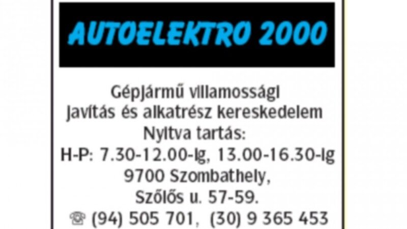 Autoelektro 2000Kft.